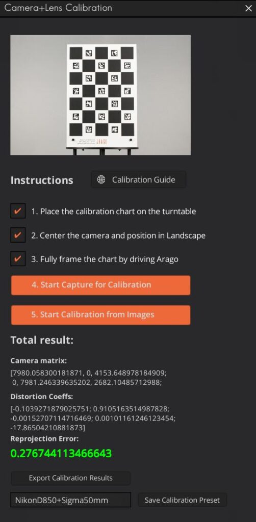 arago calibration 4