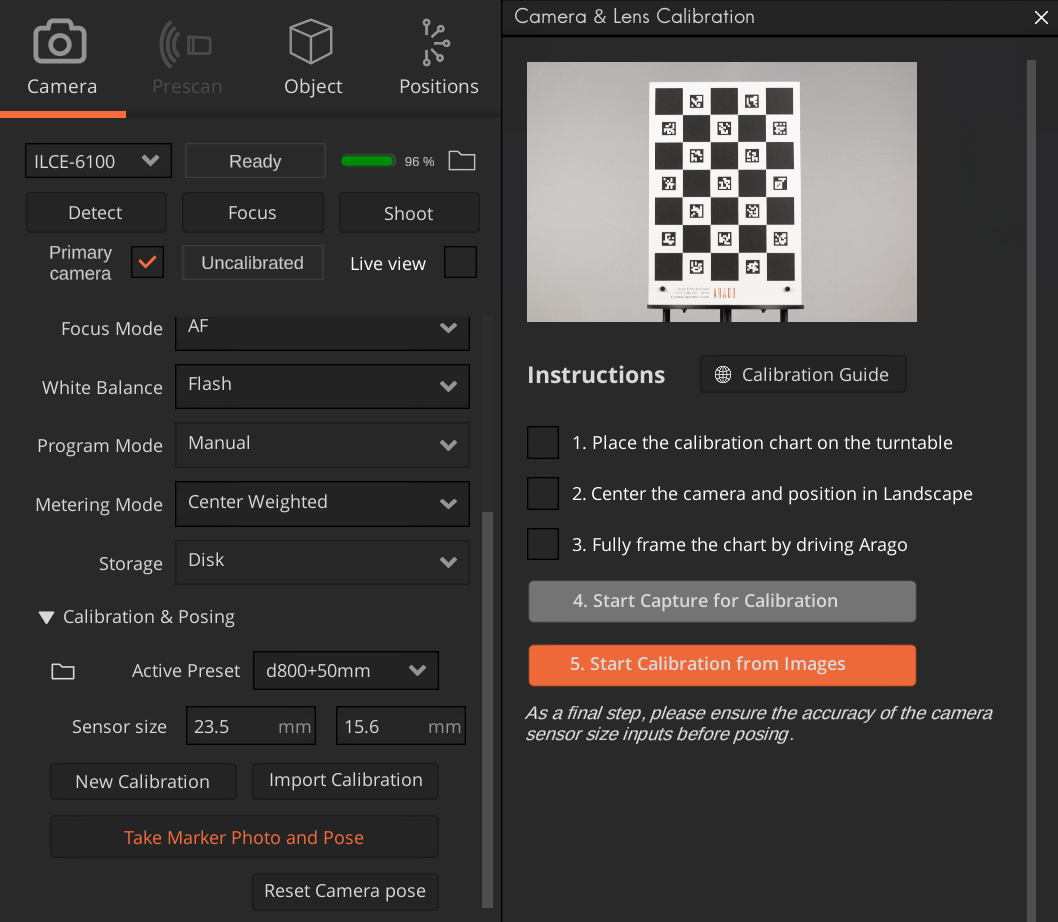 new calibration setup